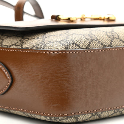 Gucci GG Supreme Monogram Small Horsebit 1955 Shoulder Bag Beige Brown Sugar 9 of 10