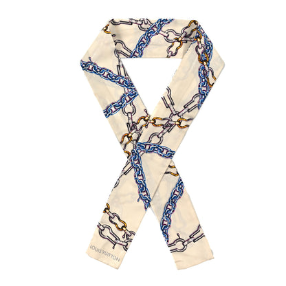 Louis Vuitton Silk Monogram Chain Bandeau White 1 of 3