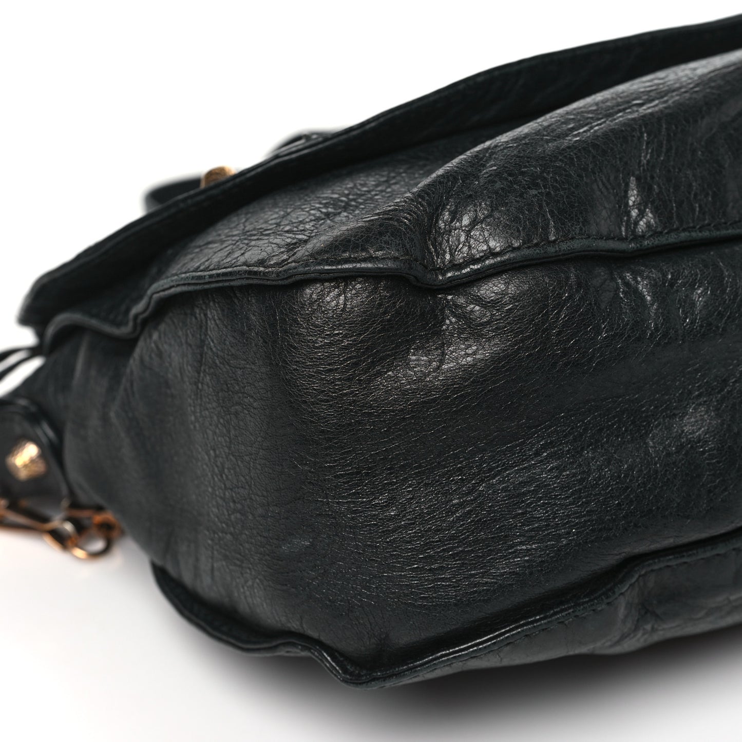 Agneau Giant 12 Rose Gold Hardware Neo Folk Messenger Black