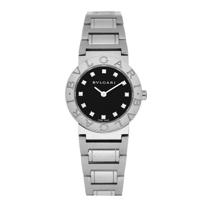 Bulgari Stainless Steel Diamond 26mm Quartz Watch Black 1 of 5