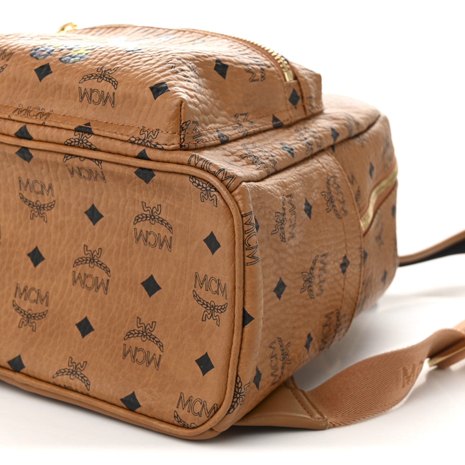 MCM Visetos Small Stark Rabbit Backpack Cognac 1766377 – FASHIONPHILE