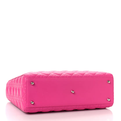 Christian Dior Lambskin Cannage Large Lady Dior Pink 4 of 9