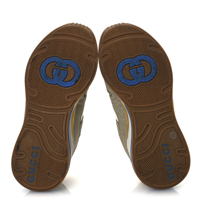 Gucci Metallic Calfskin Glitter Mesh Womens Ultrapace Sneakers 39.5 Gold 7 of 10