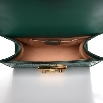 Gucci Guccissima Small Padlock Shoulder Bag Emerald 6 of 7