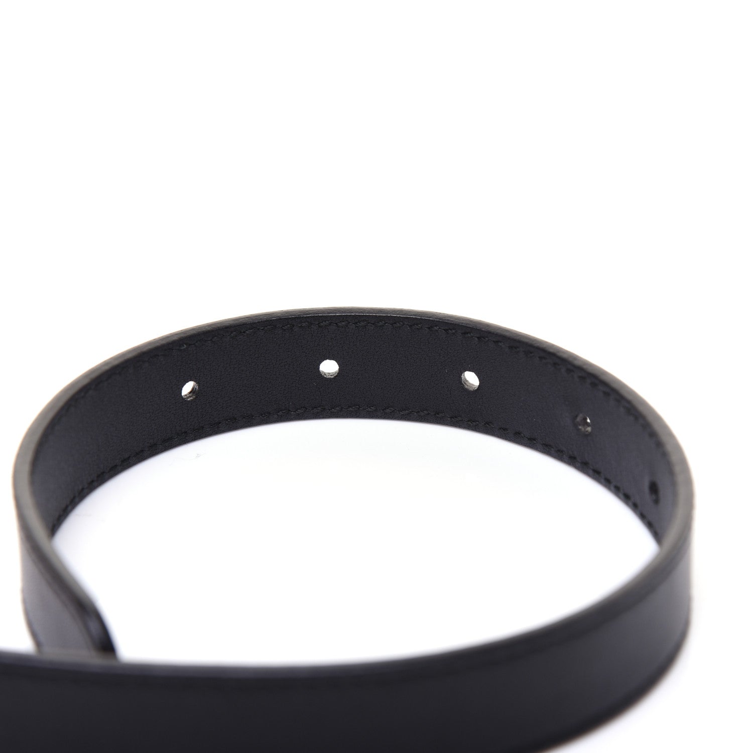 Gucci Moon Calfskin Pearl Double G 20mm Belt 80 32 Black Cream 4 of 9