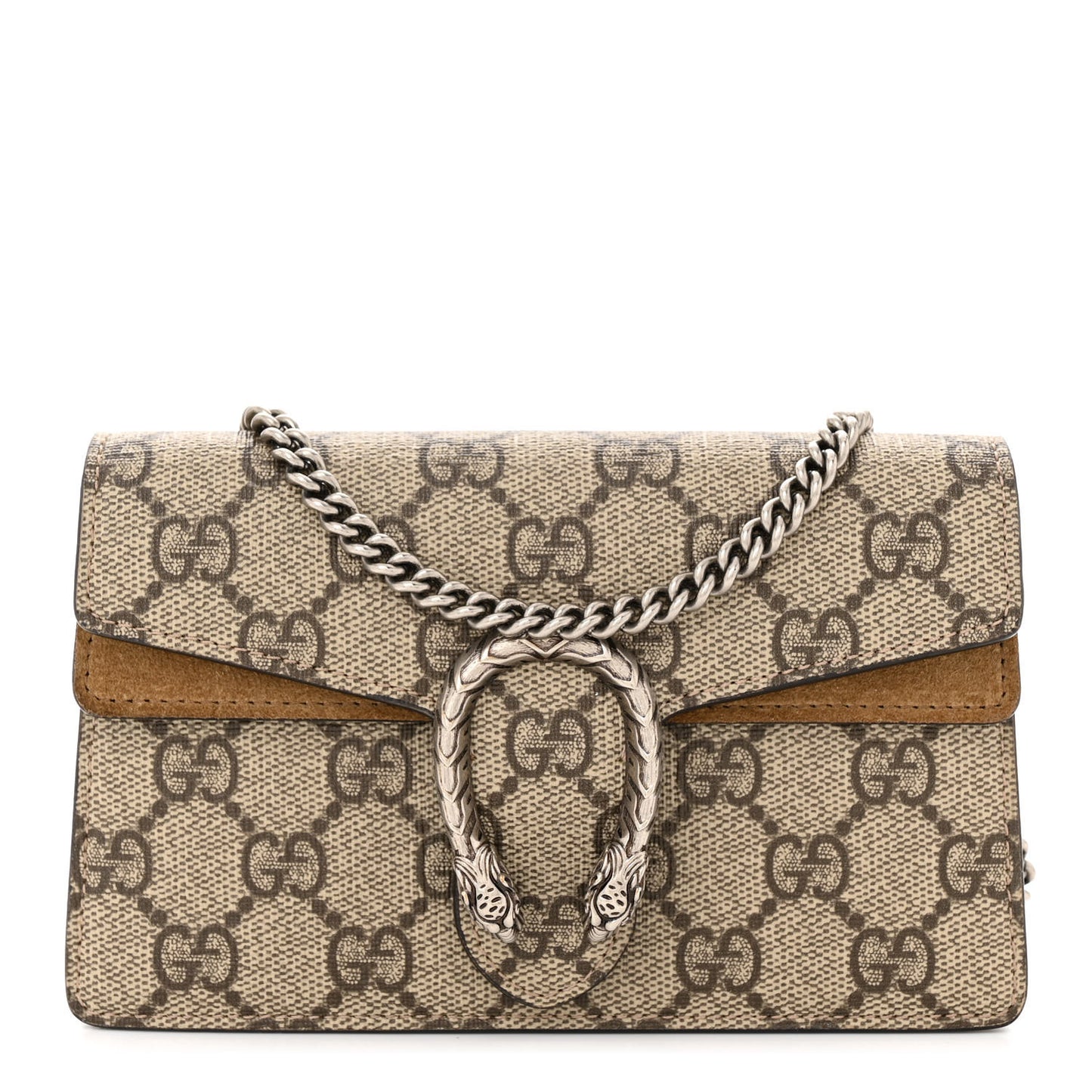 GG Supreme Monogram Super Mini Dionysus Shoulder Bag Taupe