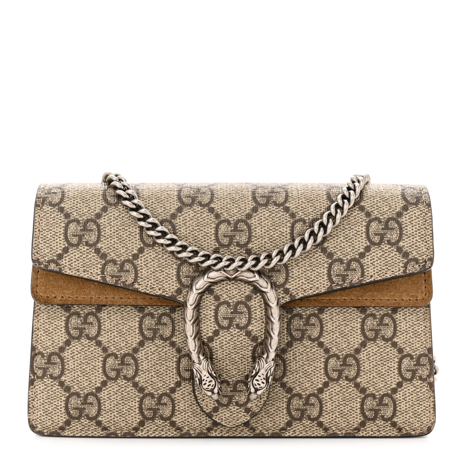 Gucci GG Supreme Monogram Super Mini Dionysus Shoulder Bag Taupe 1 of 10