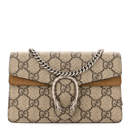 Gucci GG Supreme Monogram Super Mini Dionysus Shoulder Bag Taupe 1 of 10