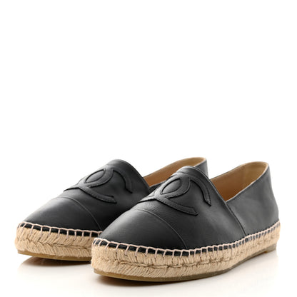 Chanel Lambskin CC Espadrilles 41 Black 3 of 9