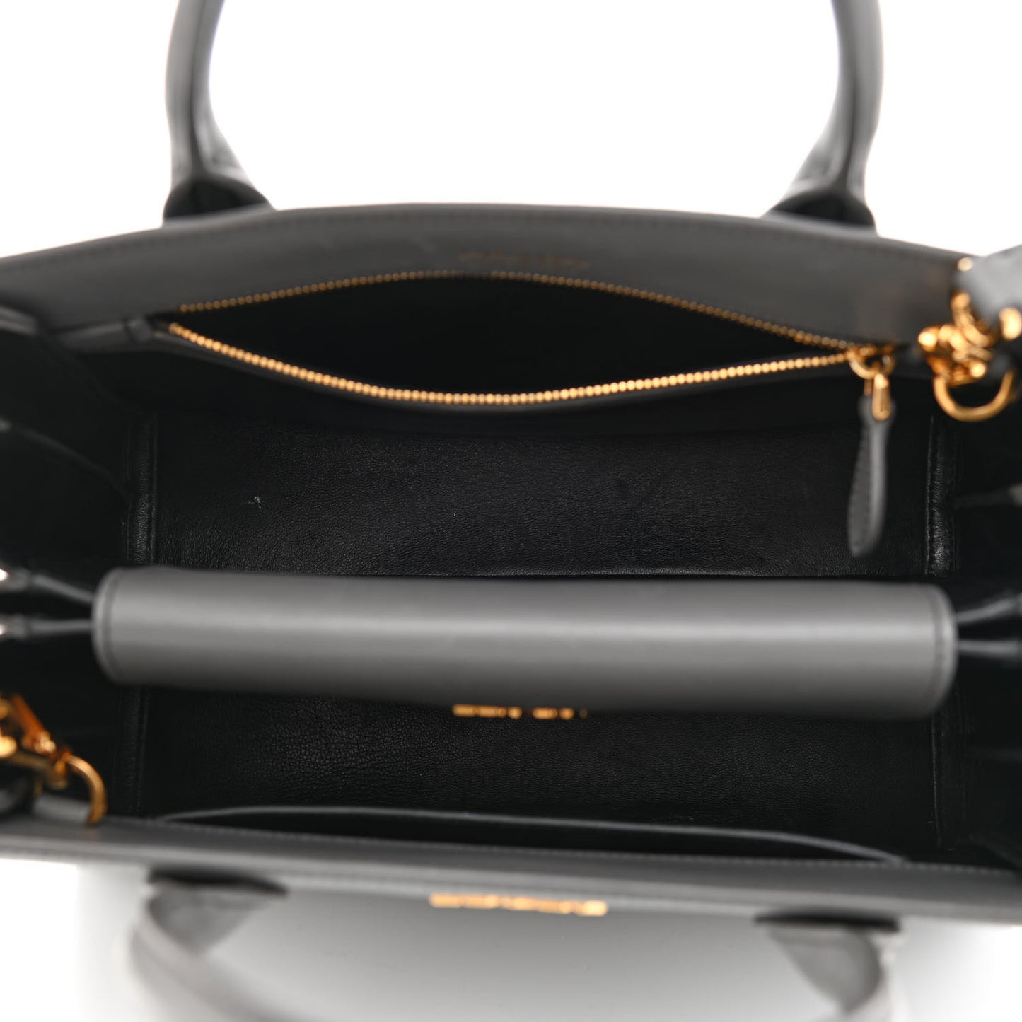 Saffiano City Calfskin Medium Bibliothèque Top Handle Mercurio