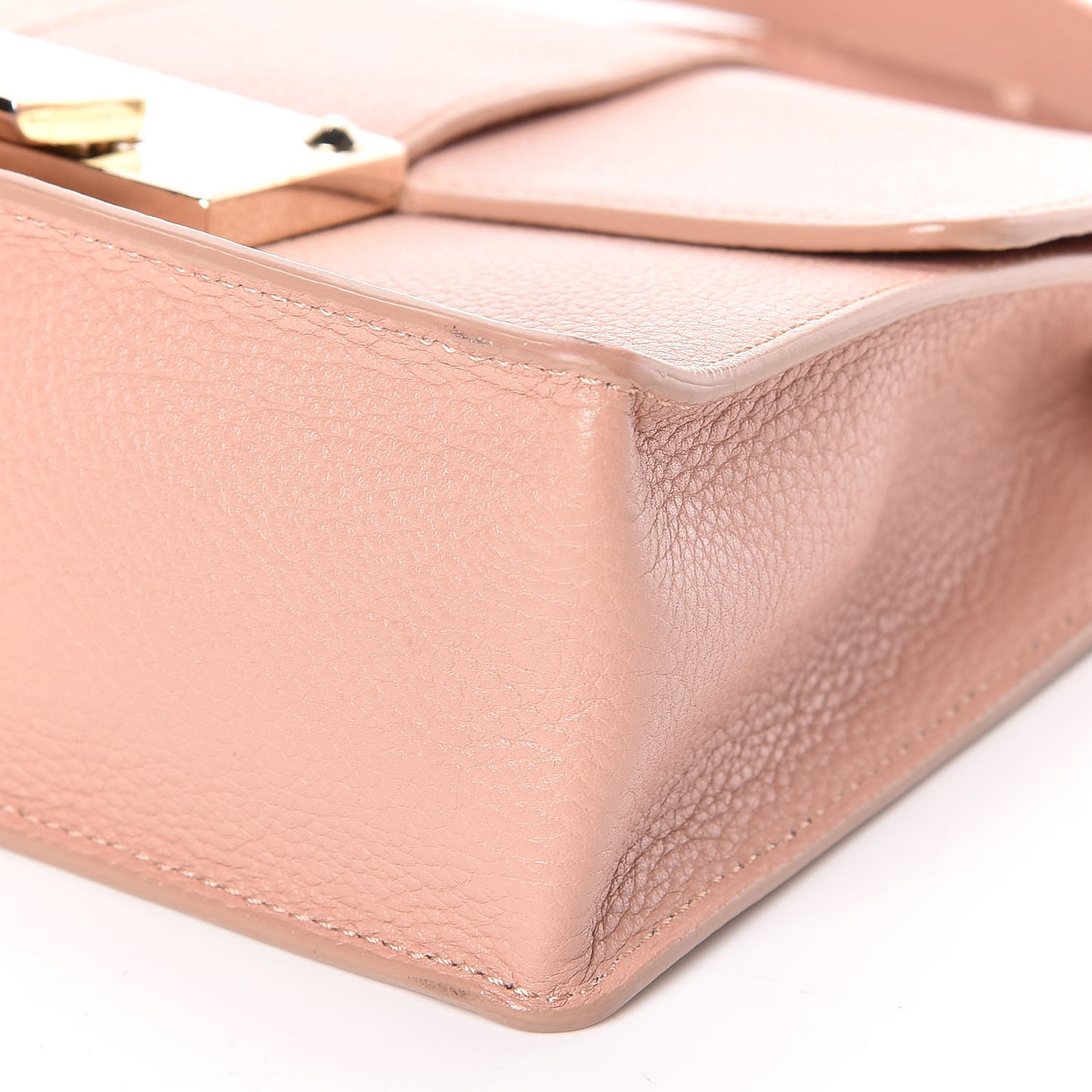 Pebbled Calfskin Rebel Crossbody Bag Pink
