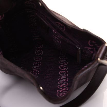 Gucci Nylon Monogram Signature Hobo Shoulder Bag Dark Brown 5 of 24