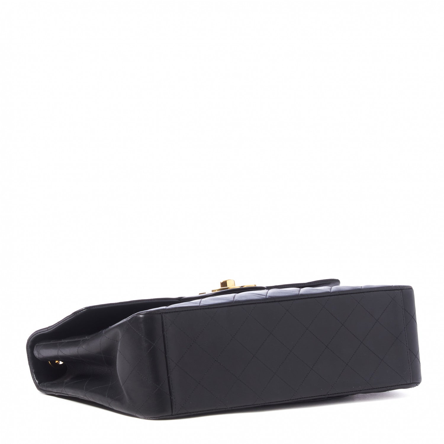 Chanel Lambskin Quilted XL Jumbo Single Flap Black 4 of 10