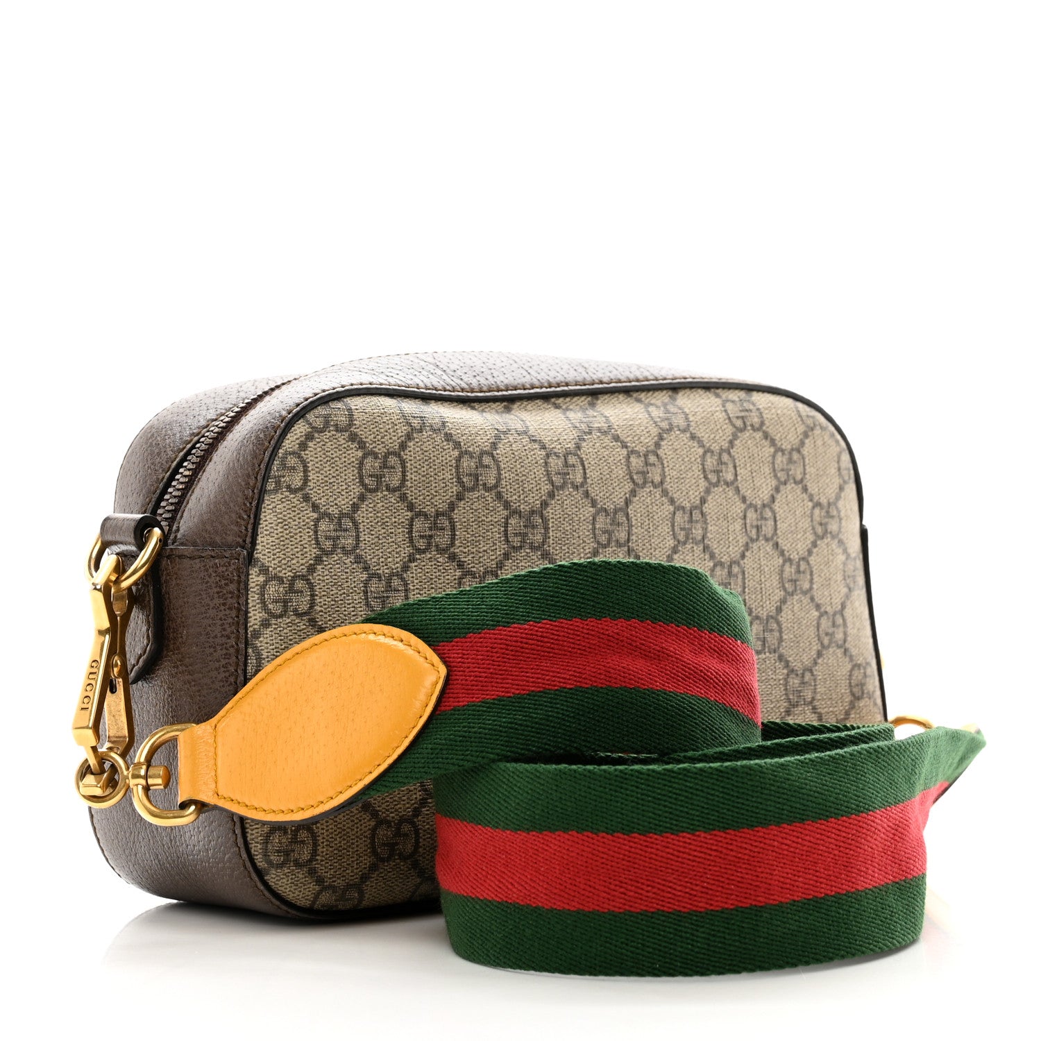 Gucci GG Supreme Monogram Web Neo Vintage Shoulder Bag Beige New Acero Crop 3 of 12