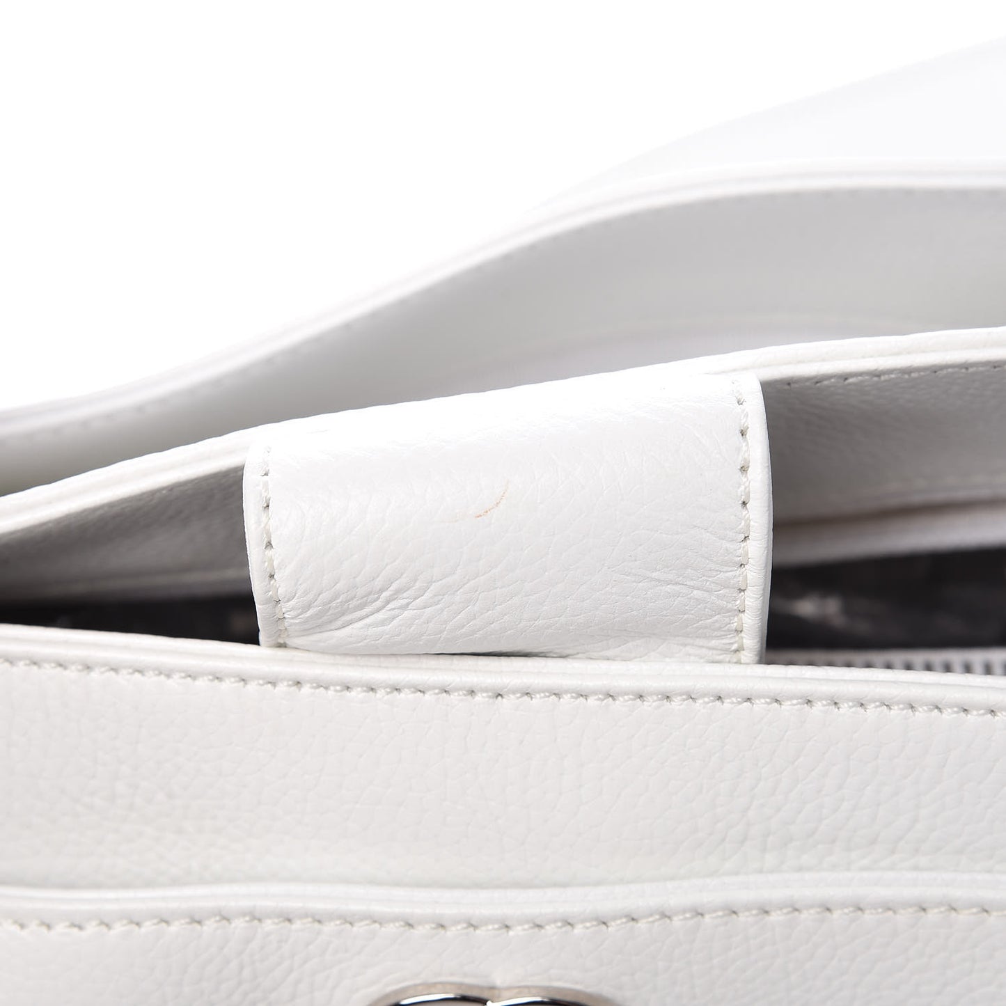 Calfskin Cerf Executive Shopper Tote White