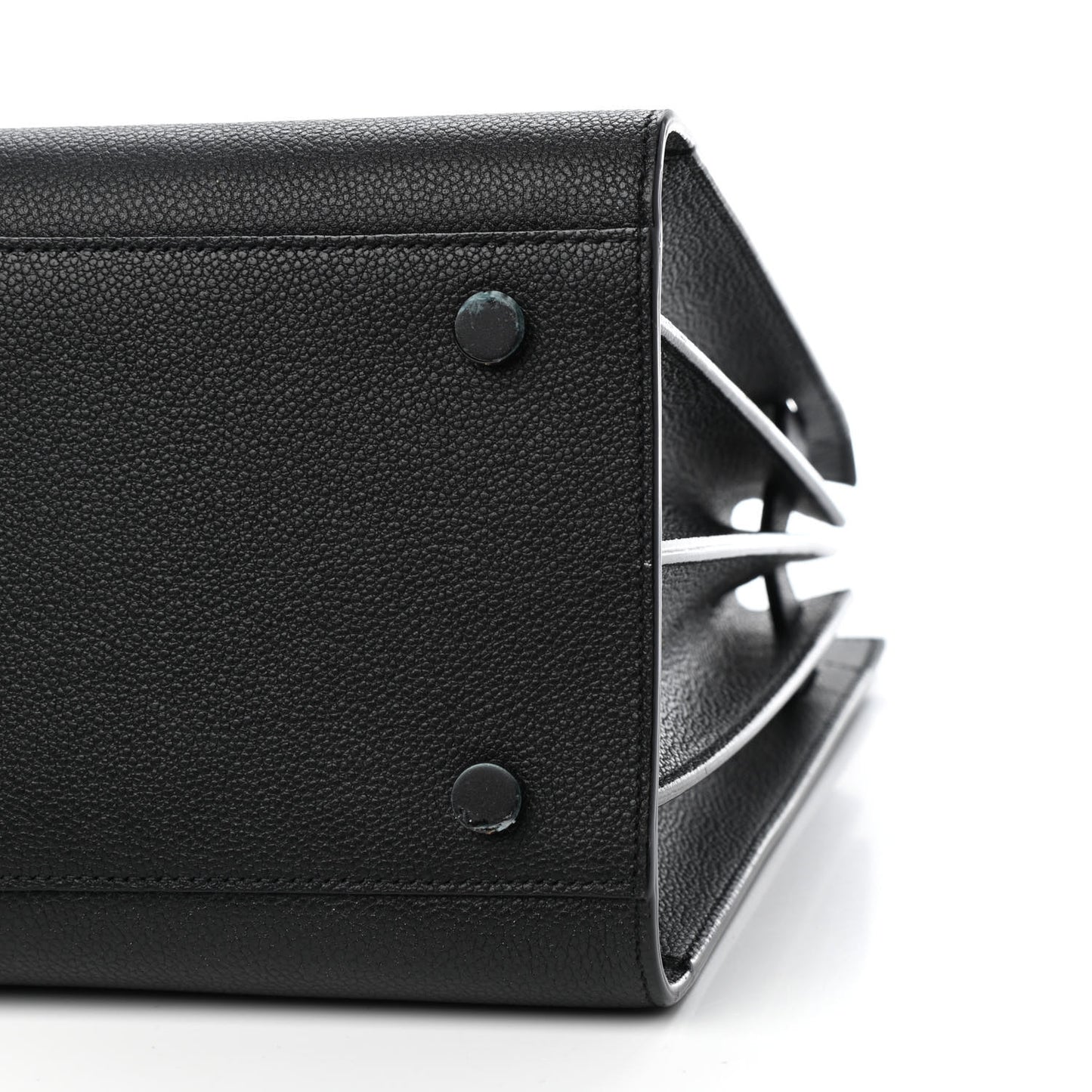 Grained Calfskin Small Sac De Jour Black