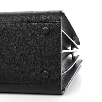 Saint Laurent Grained Calfskin Small Sac De Jour Black 9 of 9
