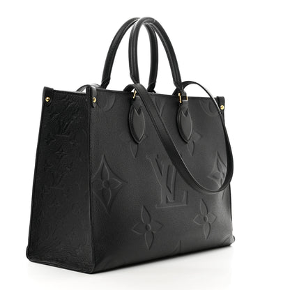 Louis Vuitton Empreinte Monogram Giant Onthego MM Black 3 of 10
