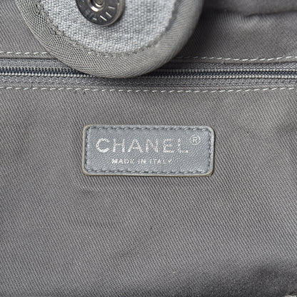 Chanel Canvas Large Deauville Tote Grey 6 of 16