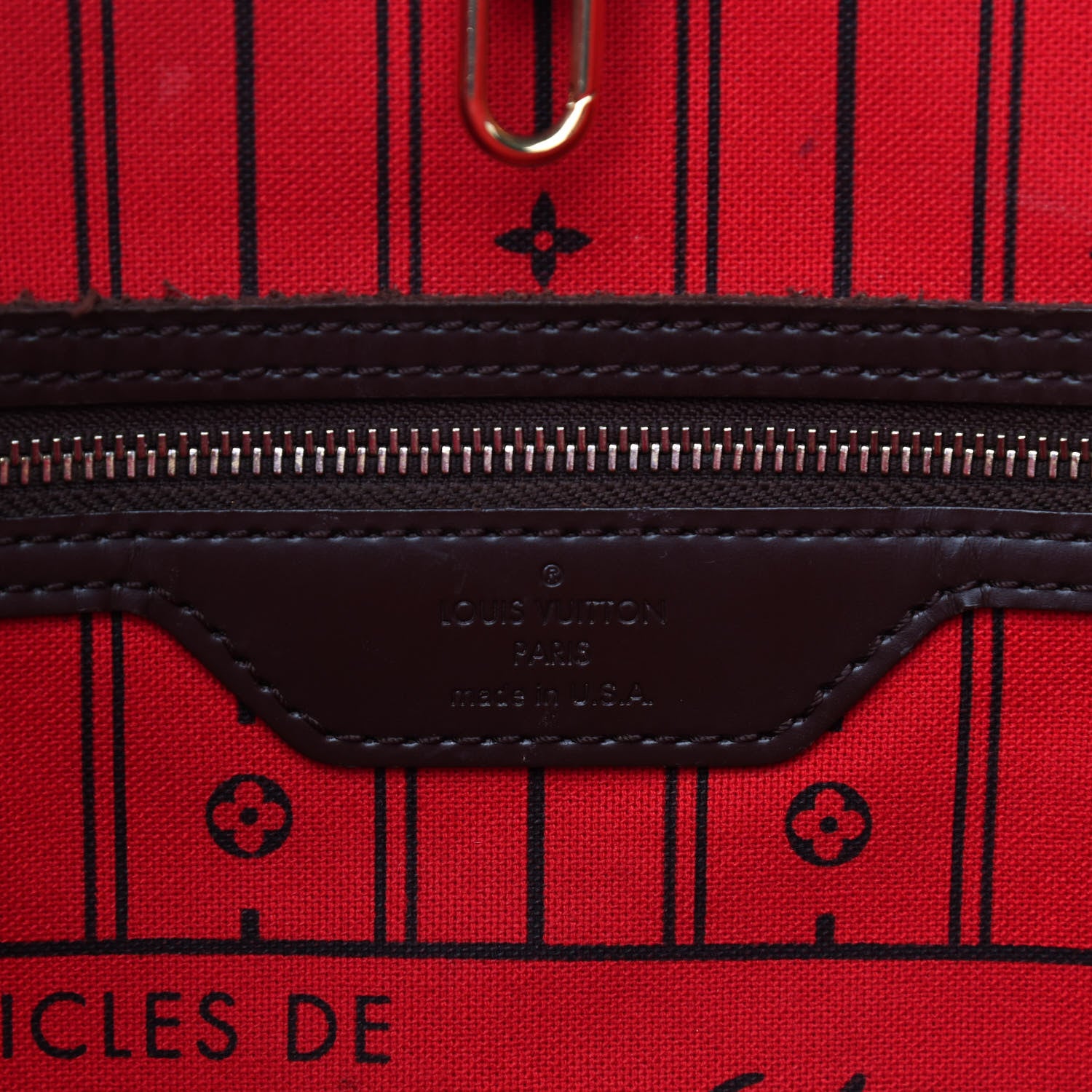Louis Vuitton Damier Ebene Neverfull MM 6 of 9
