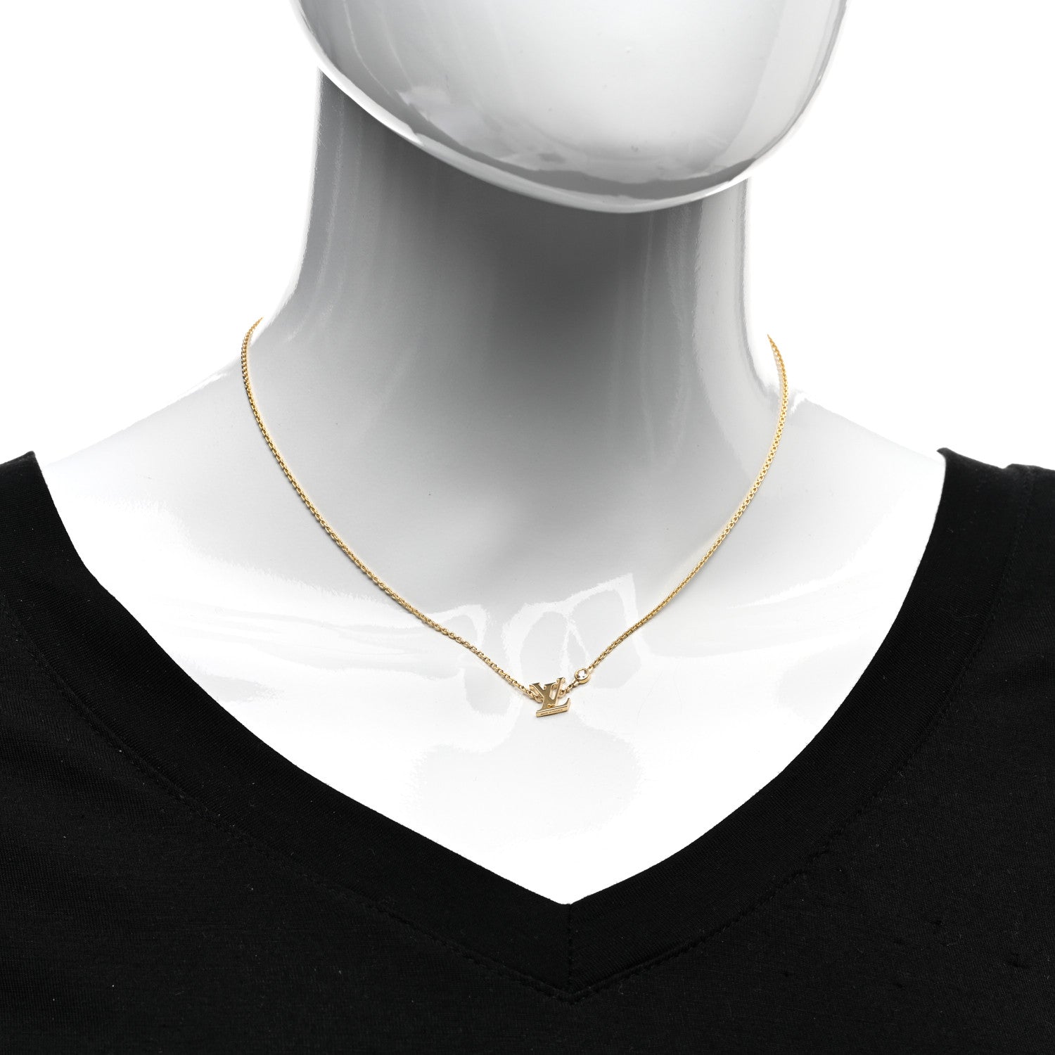 Louis Vuitton 18K Yellow Gold Diamond Idylle Blossom LV Pendant Necklace 2 of 4