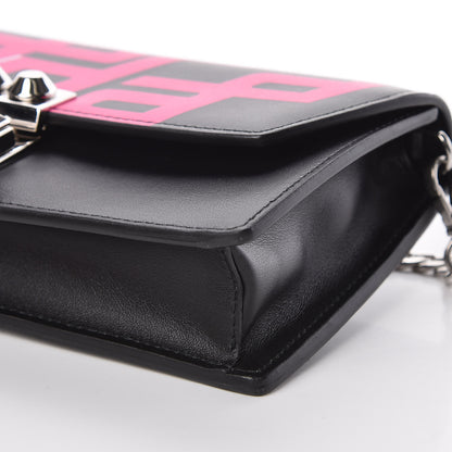 Prada City Calfskin Racing Logo Mini Elektra Crossbody Bag Fuxia Black 9 of 10