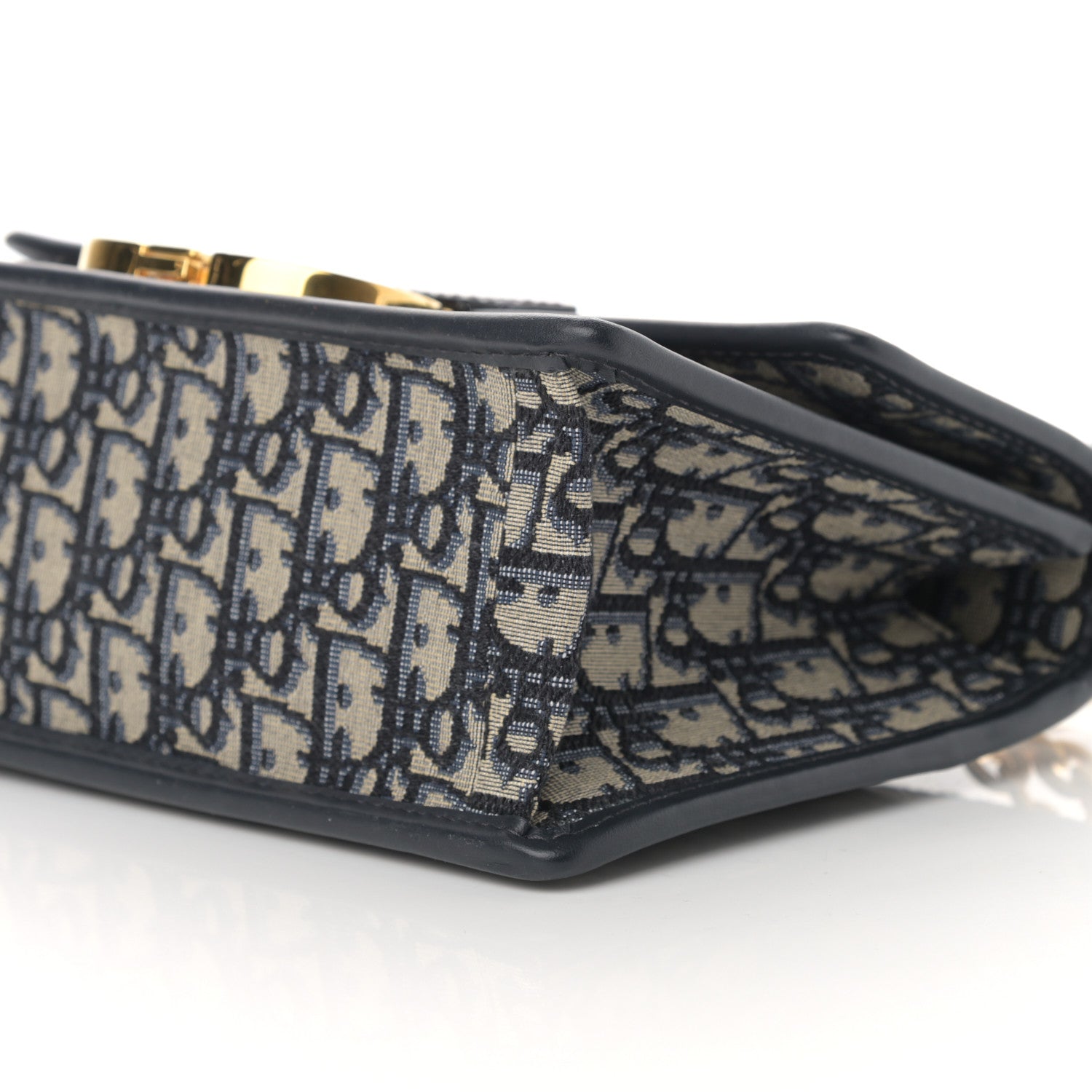 Christian Dior Oblique 30 Montaigne Chain Flap Bag Blue 10 of 11