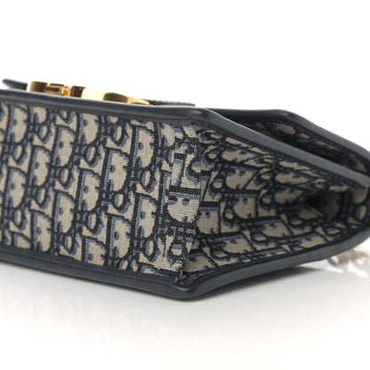 Christian Dior Oblique 30 Montaigne Chain Flap Bag Blue 10 of 11