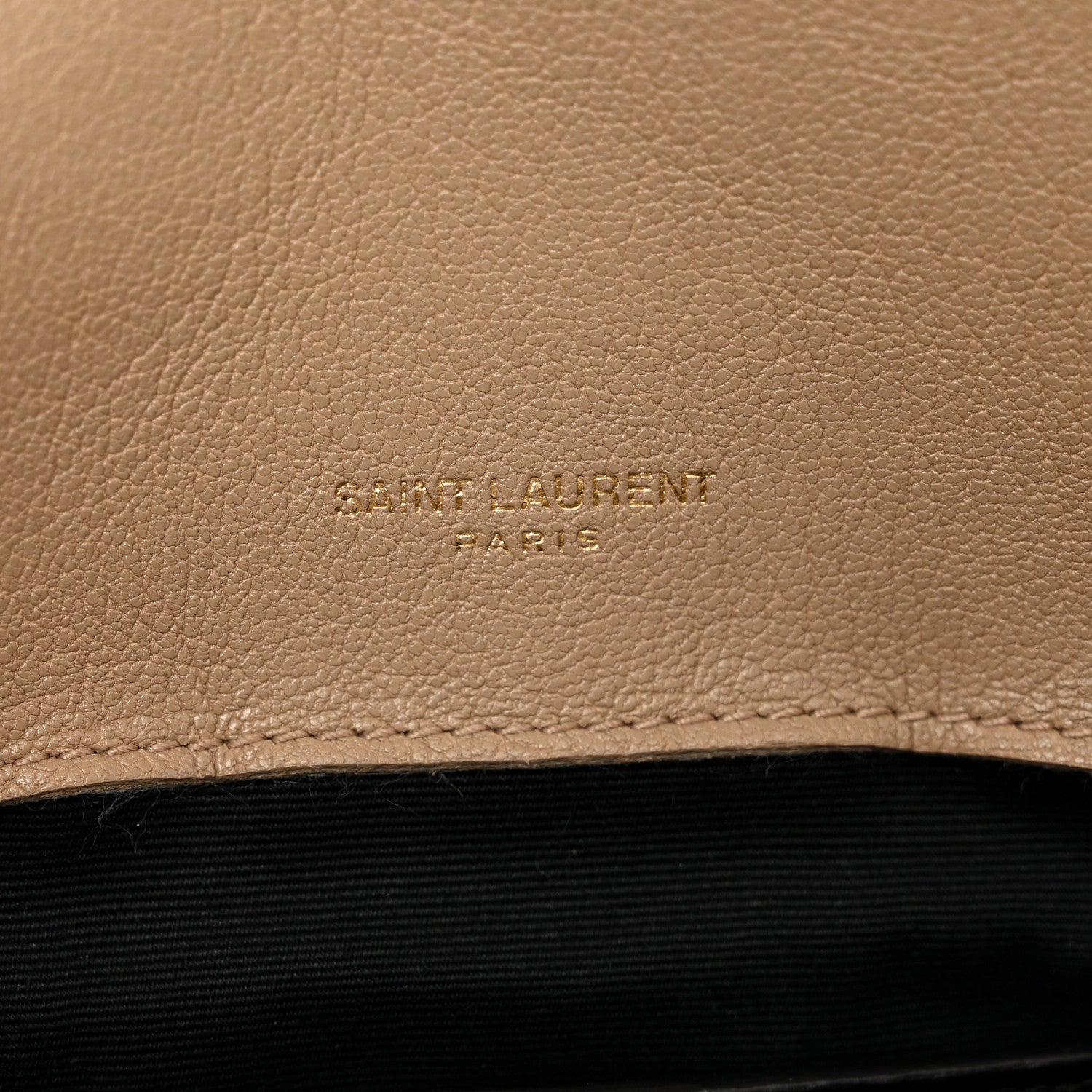 Saint Laurent Sheepskin Matelasse Chevron Monogram Medium College Bag Dark Beige 8 of 13