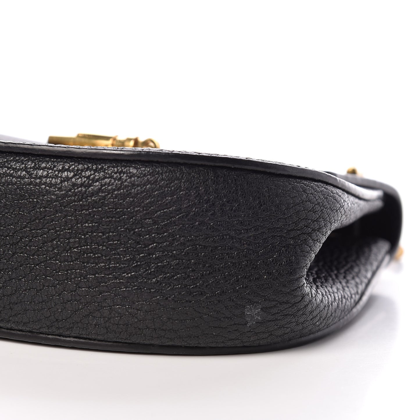 Grained Lambskin Mini Drew Shoulder Bag Black
