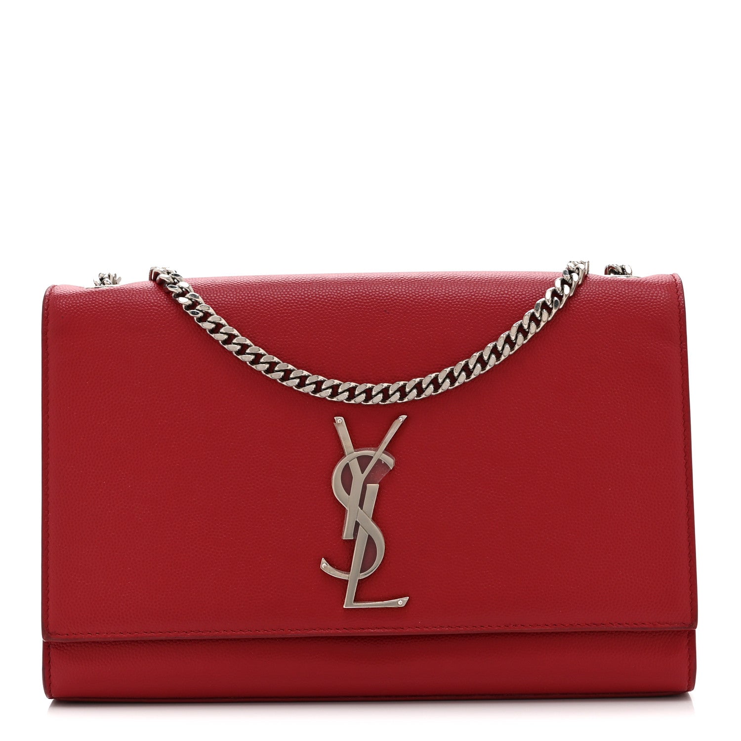 Saint Laurent Grain De Poudre Medium Monogram Kate Satchel New Lipstick 1 of 10