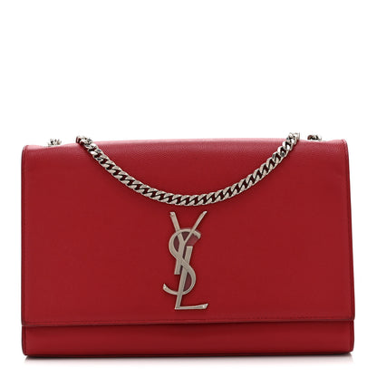 Saint Laurent Grain De Poudre Medium Monogram Kate Satchel New Lipstick 1 of 10
