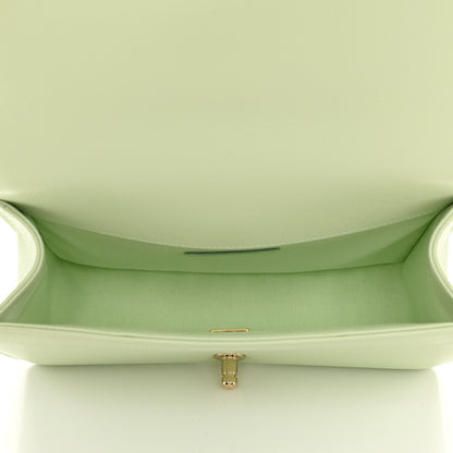 Chanel Caviar Chevron Quilted Medium Boy Flap Light Green 5 of 11