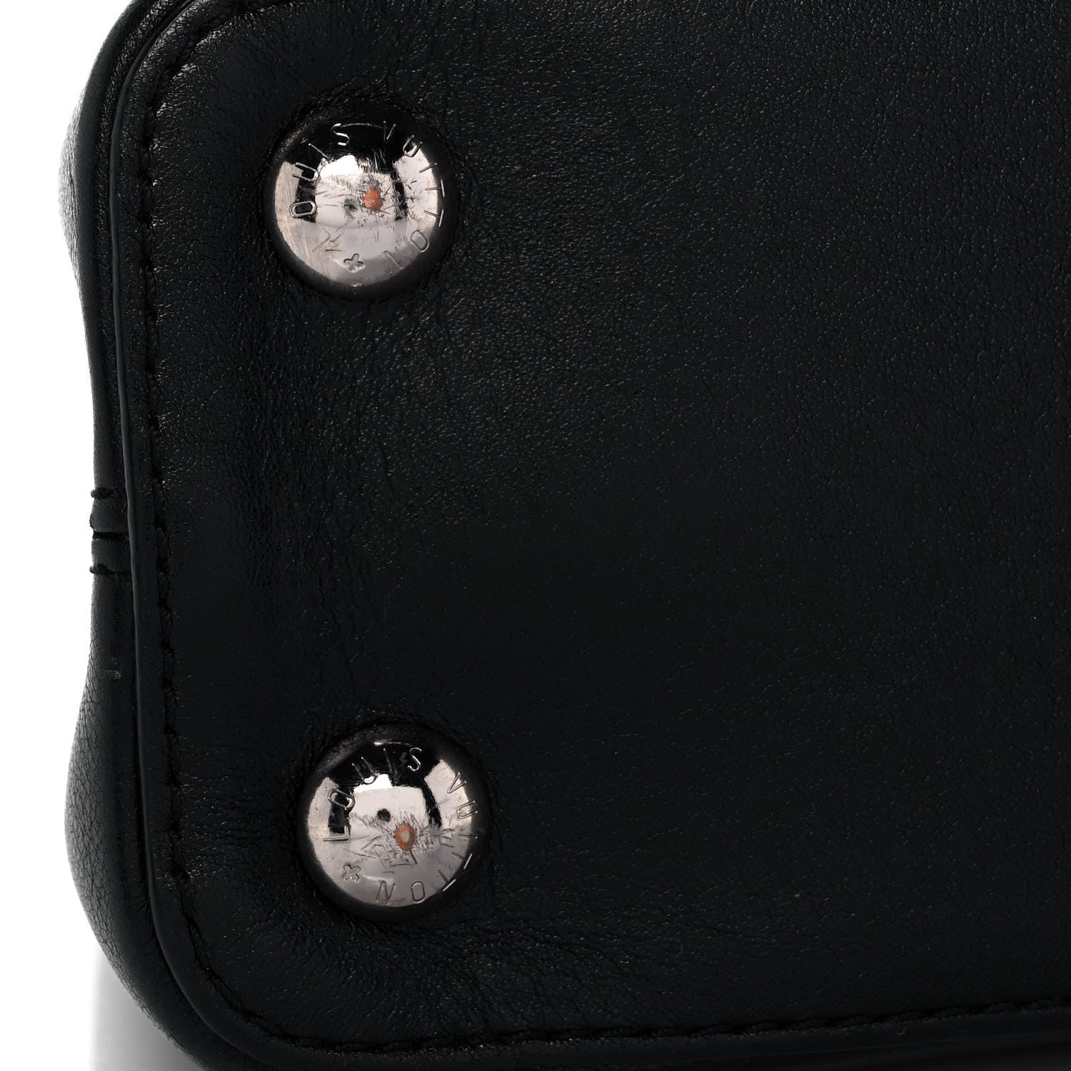 Louis Vuitton Smooth Calfskin Crystal Flowers Capucines BB Black 10 of 11