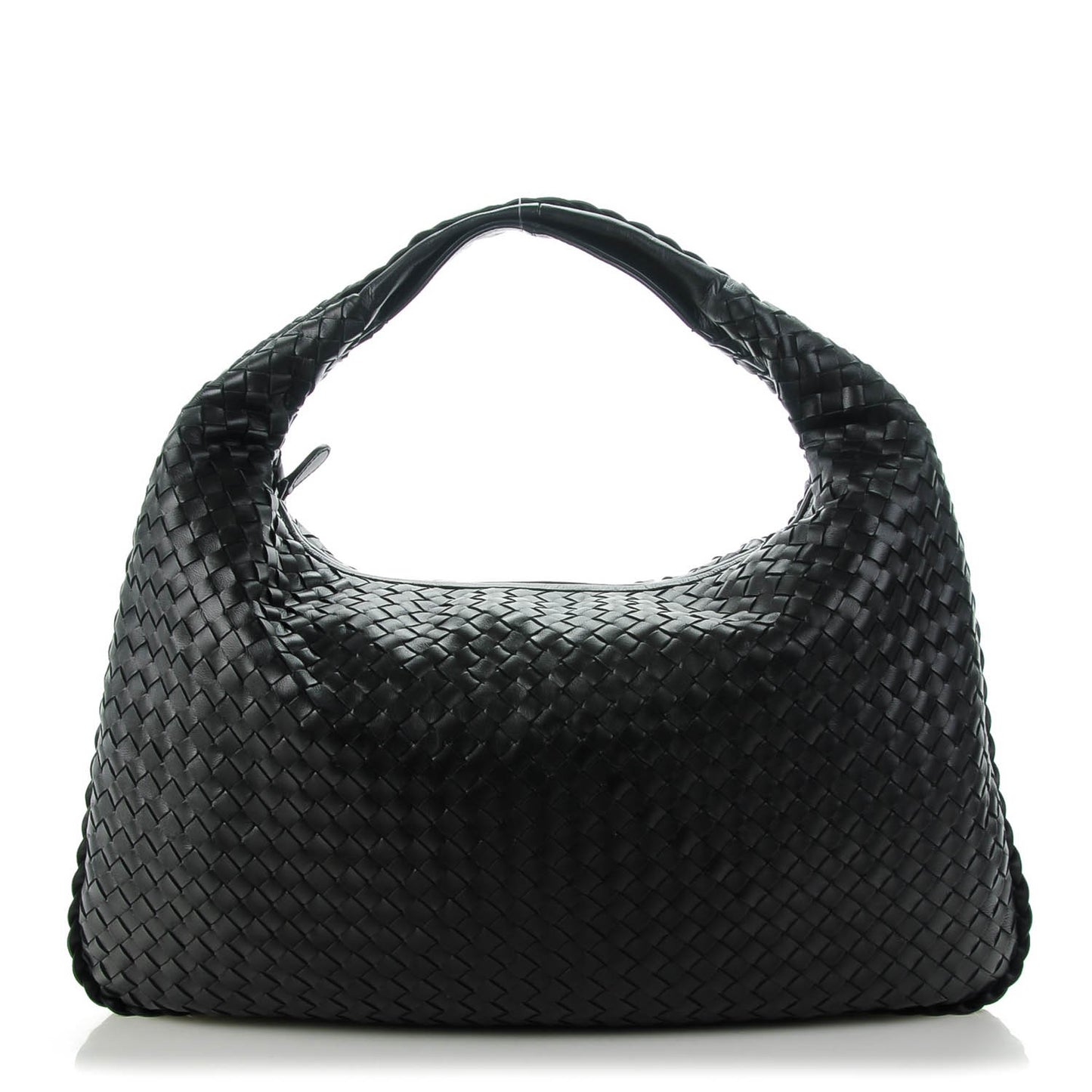 Nappa Intrecciato Medium Veneta Hobo Black