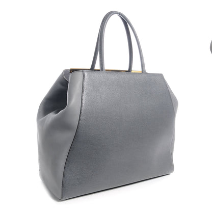 Fendi Vitello Elite Large 2Jours Tote Grigio Grigio Chiaro 3 of 11