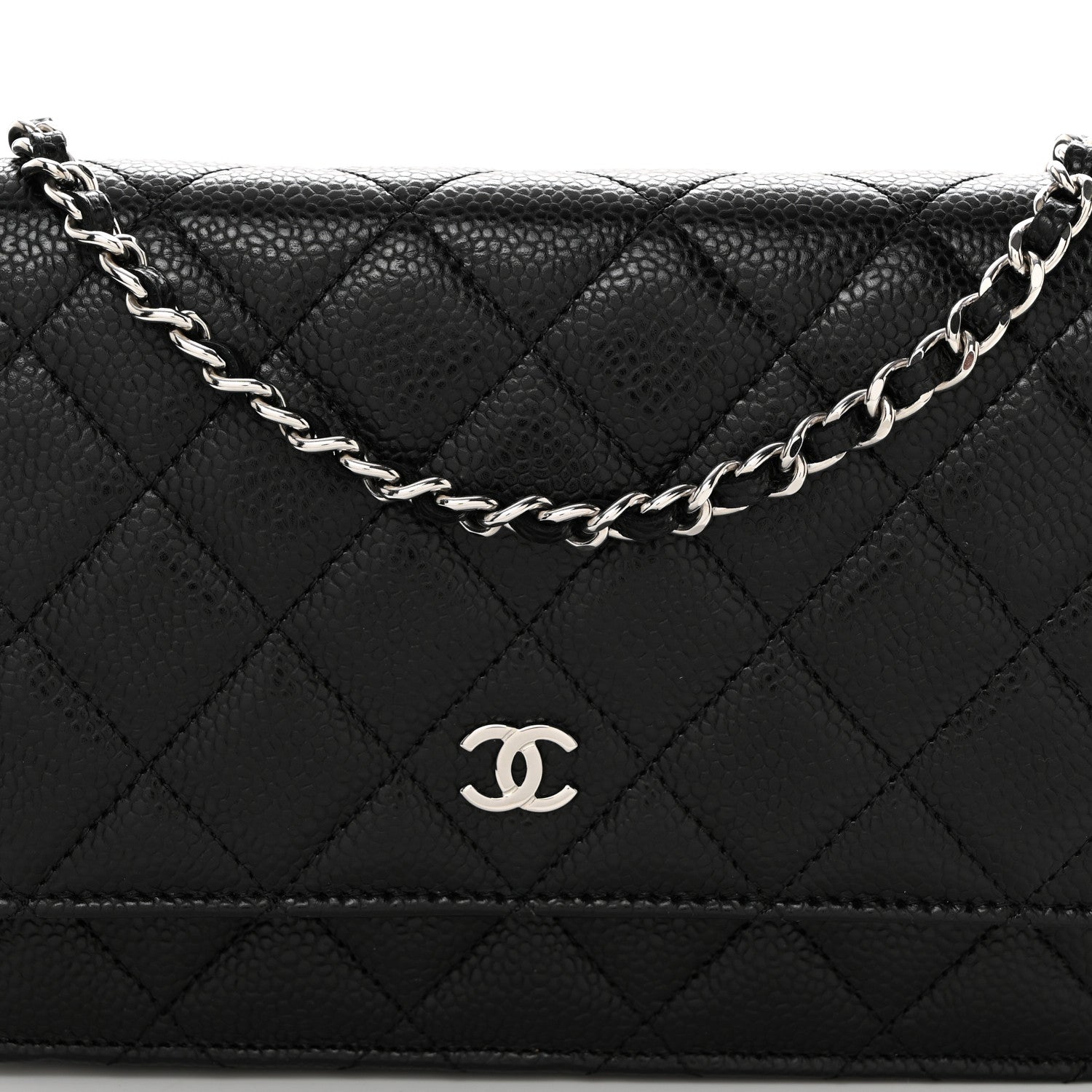 Chanel Caviar Quilted Wallet On Chain WOC Black 9 of 11