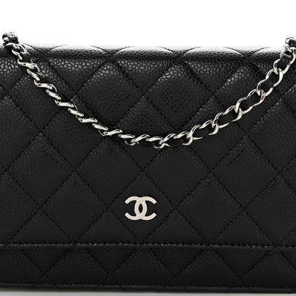 Chanel Caviar Quilted Wallet On Chain WOC Black 9 of 11