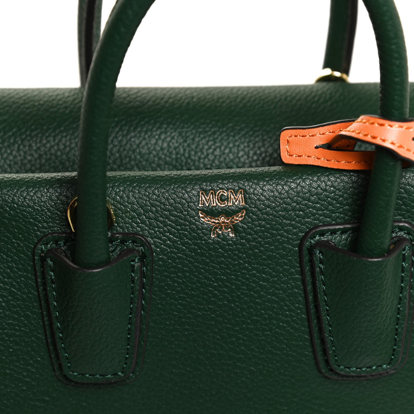 Grained Calfskin Mini Milla Tote Green