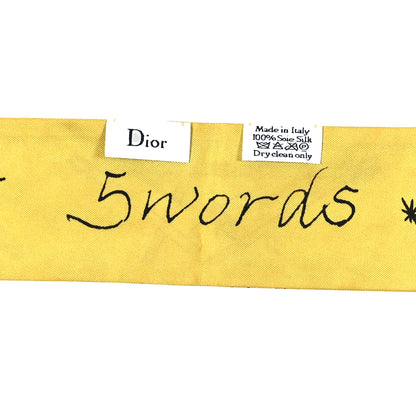Christian Dior Silk Star Scarf Yellow 3 of 3