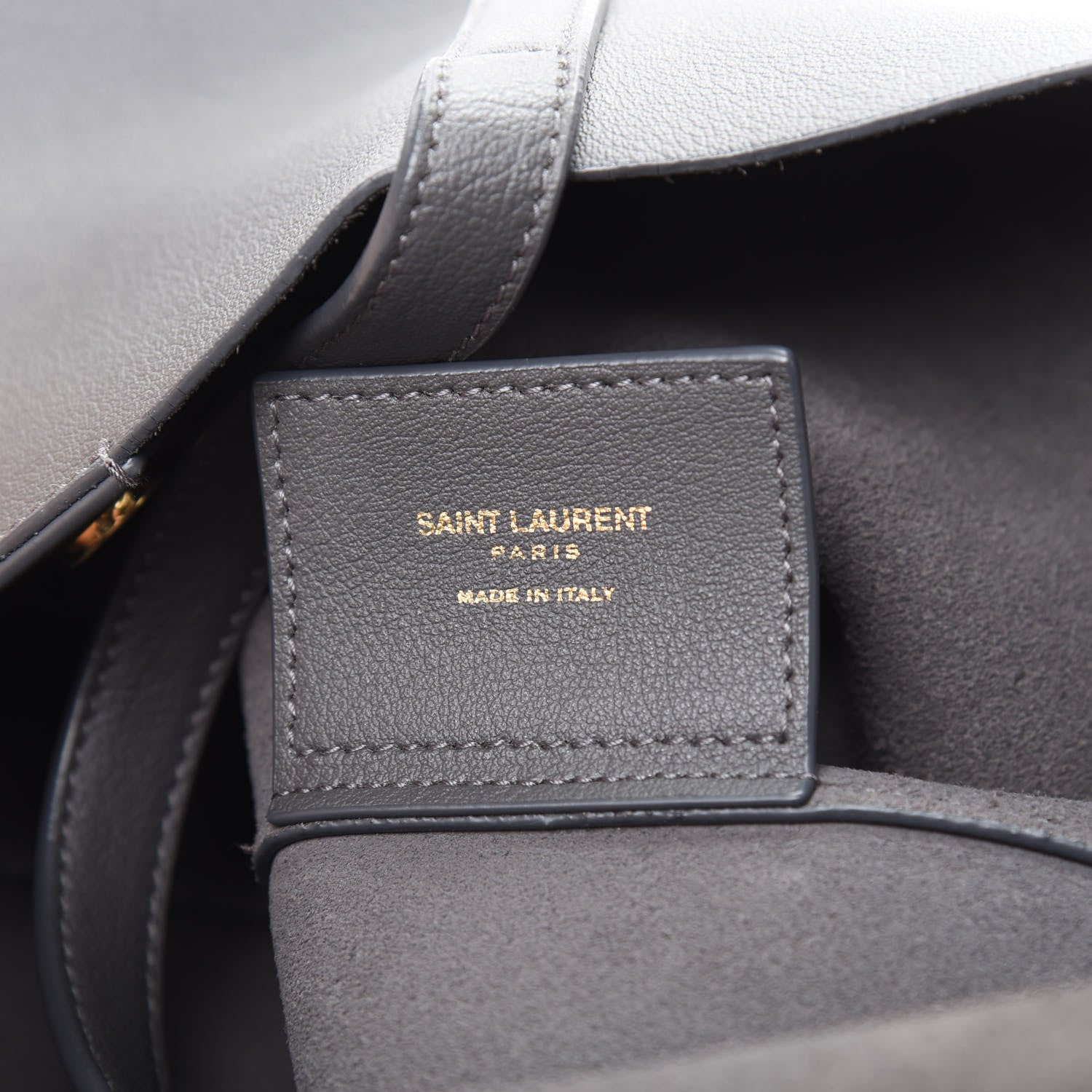 Saint Laurent Calfskin Large Shopping Tote Storm 7 of 12