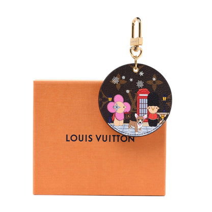 Louis Vuitton Monogram 2021 Christmas Animation London Bag Charm Key Ring Red 3 of 3