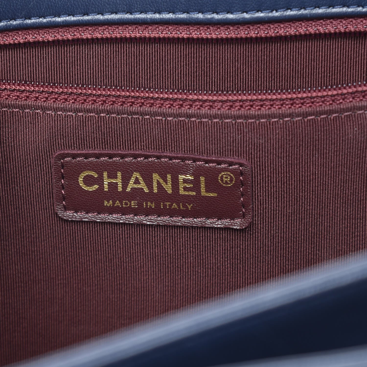 Chanel Calfskin Diamond Stitched Shoulder Bag Navy 6 of 14