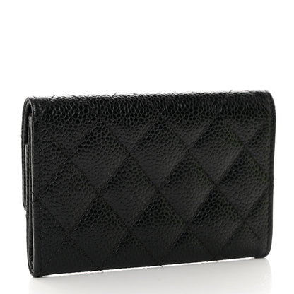 Chanel Caviar Quilted Flap Card Holder Black 3 of 8
