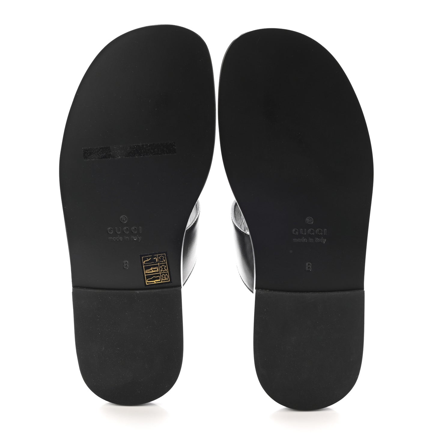 Rei Calfskin Cirano Lux Mens GG Marmont Thong Flat Sandals 8 Black