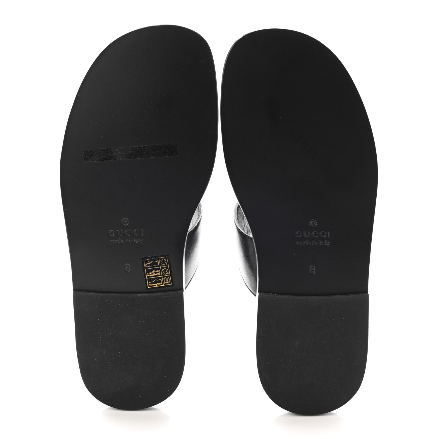 Gucci Rei Calfskin Cirano Lux Mens GG Marmont Thong Flat Sandals 8 Black 7 of 9