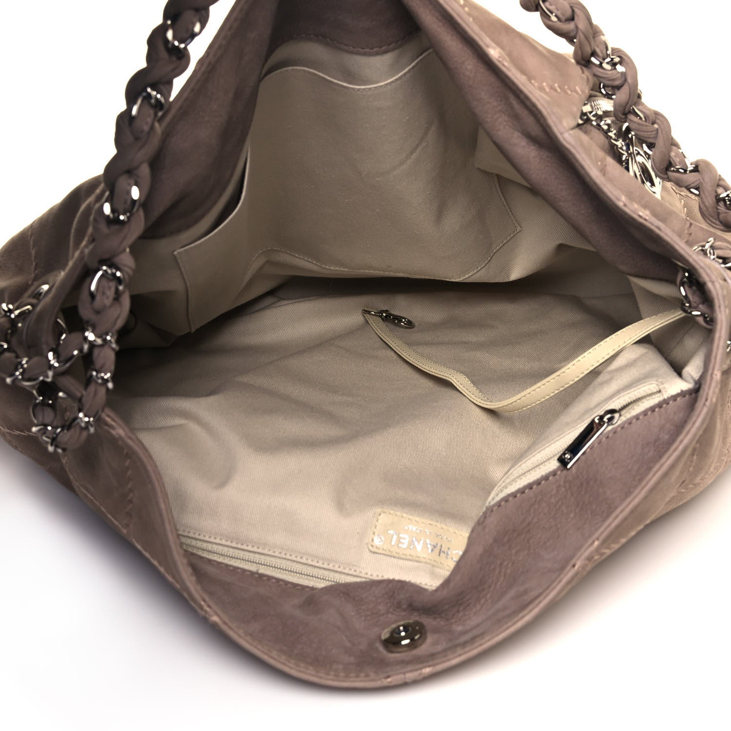 Chanel Suede Calfskin Ultimate Stitch Hobo Light Grey 5 of 13