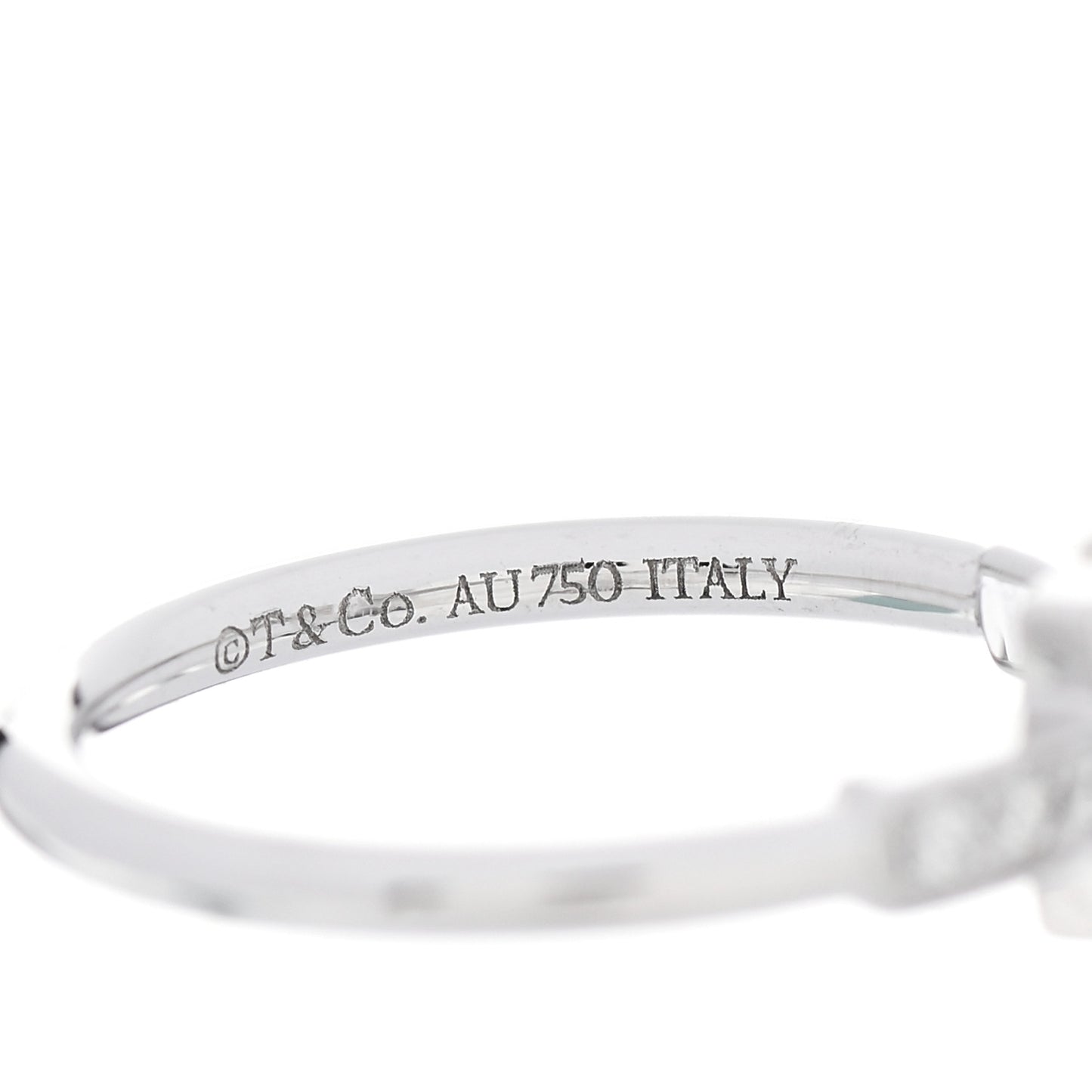 18K White Gold Diamond T Wire Ring 51 5.75