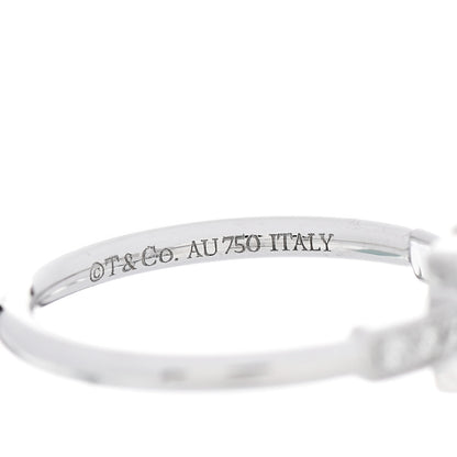 Tiffany 18K White Gold Diamond T Wire Ring 51 5.75 4 of 5