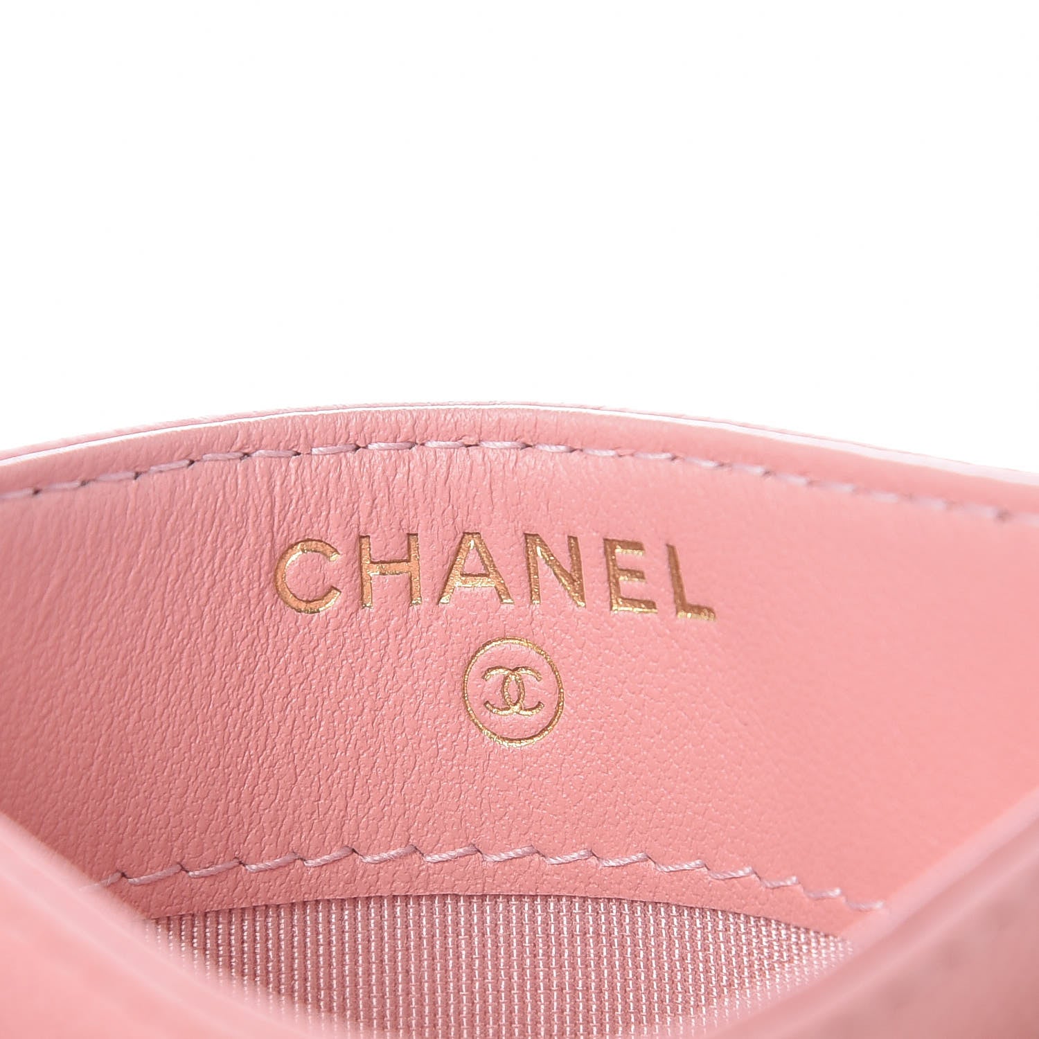 Chanel Caviar Chevron Quilted Card Holder Pink 6 of 9
